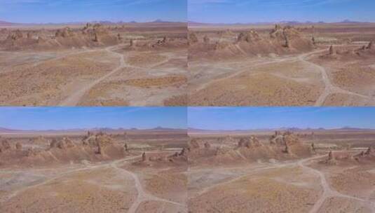 航拍沙漠的景观高清在线视频素材下载