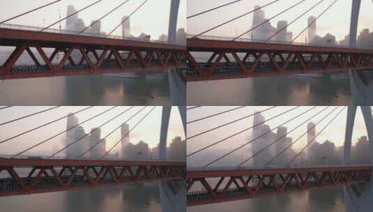 千厮门嘉陵江大桥高清在线视频素材下载