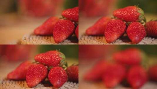 草莓水果夏季维生素高清在线视频素材下载
