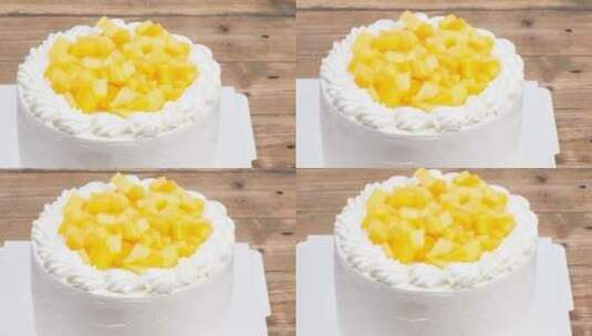 芒果生日蛋糕4k平移镜头高清在线视频素材下载