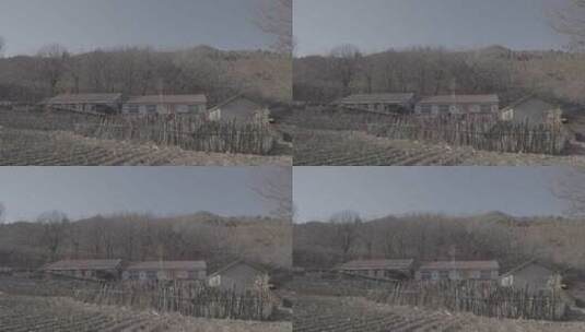 东北民居冬季空镜头高清在线视频素材下载