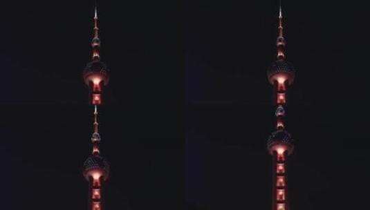 东方明珠城市夜景高清在线视频素材下载