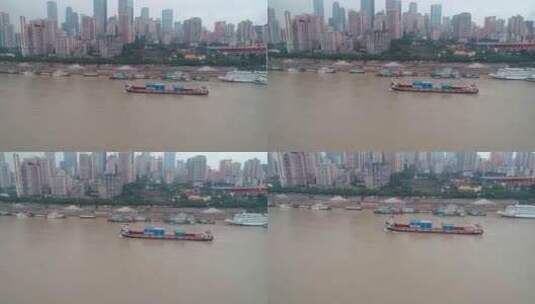 长江上行驶的船高清在线视频素材下载