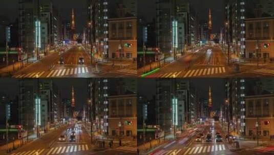 时间流逝的市中心街道高清在线视频素材下载