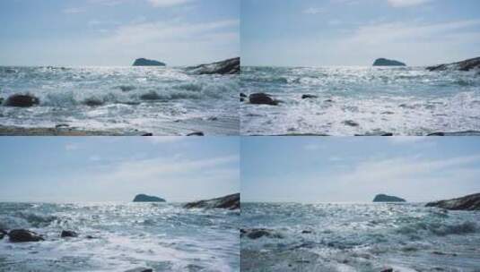 海浪浪花慢镜头07高清在线视频素材下载