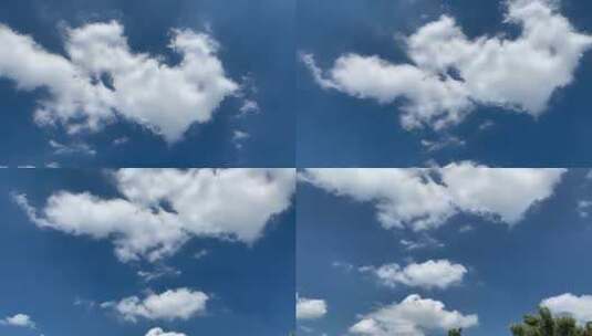 4k爱心形状的白云高清在线视频素材下载