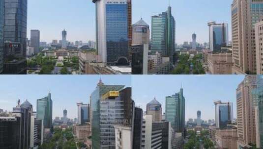 4K杭州大厦 地标 航拍 推拉高清在线视频素材下载