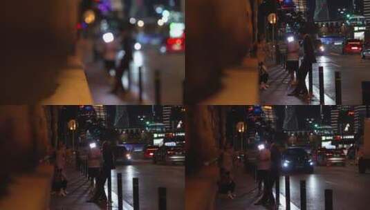 浦西街景夜景高清在线视频素材下载