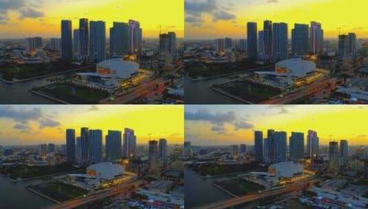 迈阿密夜景高清在线视频素材下载
