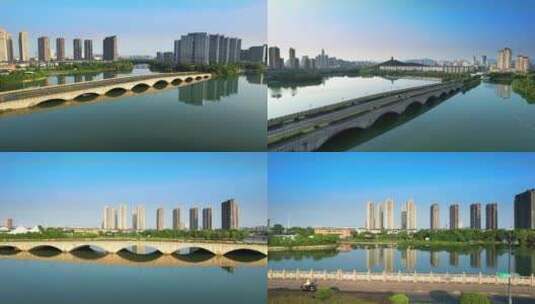 绍兴市大滩公园九虹桥 合集高清在线视频素材下载