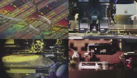 高科技纳米技术电子芯片半导体自动化高清在线视频素材下载