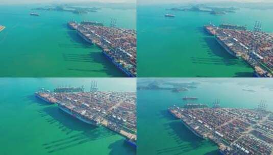货船运输码头高清在线视频素材下载