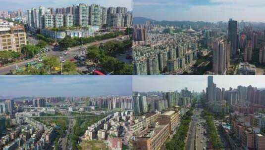 珠海城市空境香洲区新香洲华润万家高清在线视频素材下载