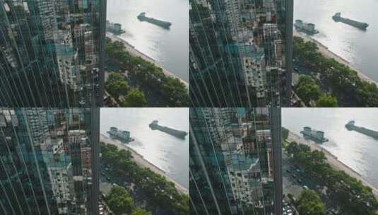湖北宜昌城市交通车辆航拍4K高清在线视频素材下载