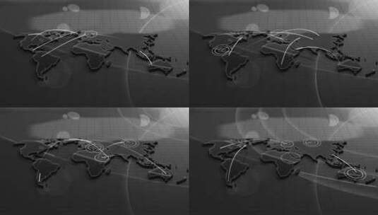 4k地图上地点之间连线动画 (1)高清在线视频素材下载