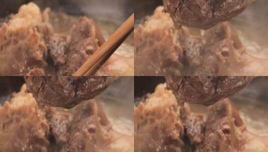 炖牛肉白汤牛肉炖腱子肉高清在线视频素材下载