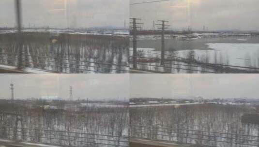 火车车窗风景高清在线视频素材下载
