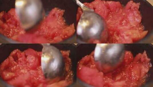 番茄碾碎做番茄酱 (5)高清在线视频素材下载