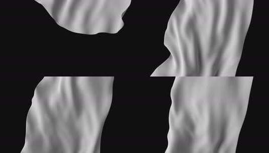 白色布料飘动特写高清在线视频素材下载