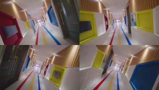 学校走廊高清在线视频素材下载
