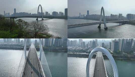 4K航拍柳州白沙大桥高清在线视频素材下载