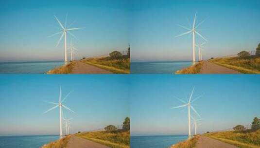 风力涡轮机的延时高清在线视频素材下载
