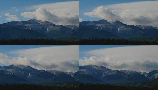山脉上空云的延时摄影高清在线视频素材下载