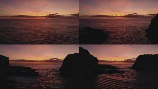 夕阳大海 海浪高清在线视频素材下载