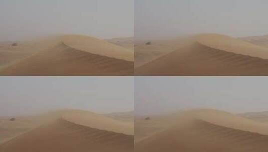 风吹过沙漠中的沙丘高清在线视频素材下载