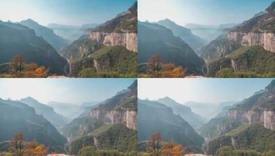 山西省太行山峡谷高清在线视频素材下载