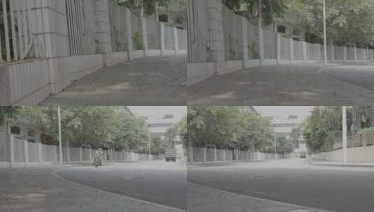 现代城市街道场景树木人行道slog3实拍高清在线视频素材下载