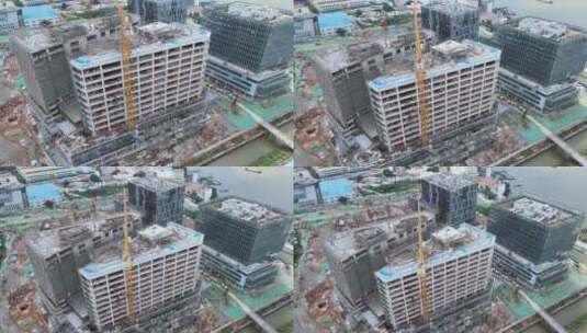 广州思科智慧城建筑工地高清在线视频素材下载