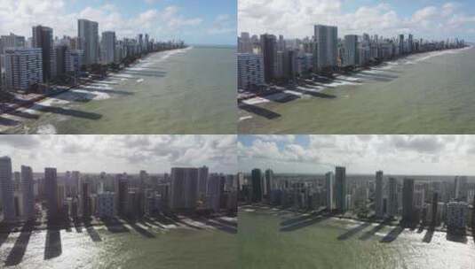 摩天大楼在海洋上投射阴影在博阿维亚杰姆海滩巴西。
巴西累西腓/Drone4k
天线高清在线视频素材下载