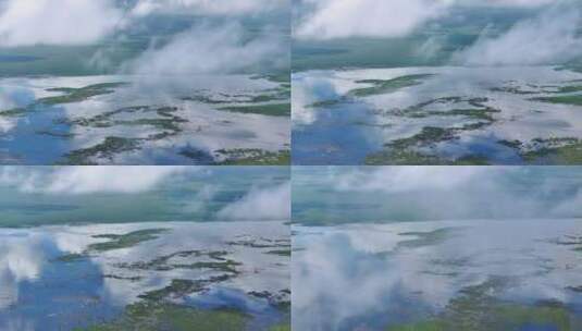 航拍尕海湖高清在线视频素材下载