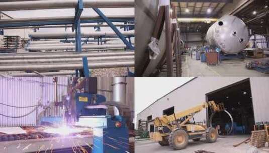不锈钢制造企业设计团队工厂焊接高清在线视频素材下载