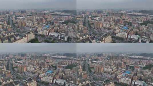 4K航拍深圳龙华区福城街道城市风光高清在线视频素材下载