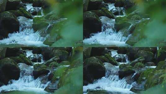 山泉瀑布水资源生态自然河流高清在线视频素材下载
