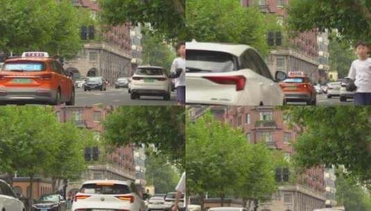 上海·武康大楼·梧桐树前景· 空镜头4K高清在线视频素材下载