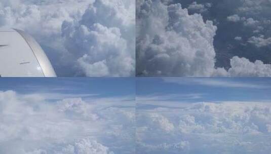 在云层上方飞行的飞机高清在线视频素材下载