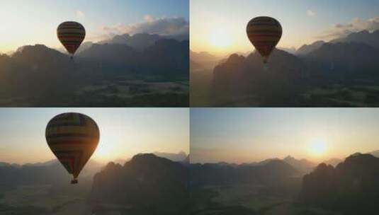 热气球放飞度假高清在线视频素材下载