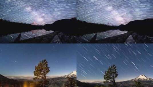 夜空星轨高清在线视频素材下载