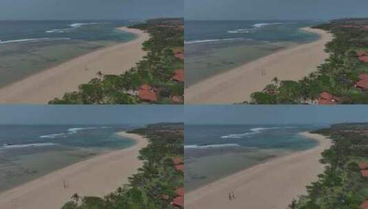 航拍印尼巴厘岛努沙杜瓦海滨度假村自然风光高清在线视频素材下载