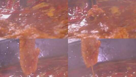 火锅-肉片高清在线视频素材下载