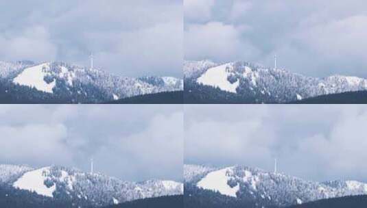 延时雪山的翻滚云雾高清在线视频素材下载