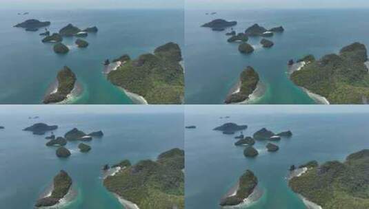 泰国安通国家海洋公园海岛翡翠湖航拍风光高清在线视频素材下载
