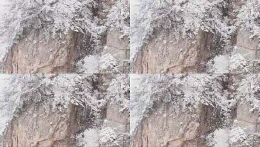 老君山下雪空镜高清在线视频素材下载