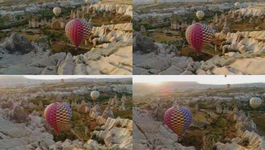 卡帕多西亚-土耳其热气球-近景 (1)高清在线视频素材下载