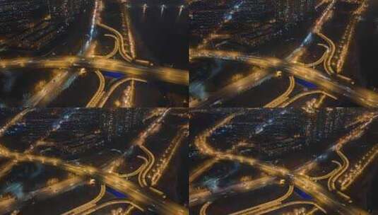 沈阳南京桥拍城市夜晚延时高清在线视频素材下载