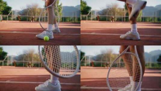 4K-打网球的美女特写01高清在线视频素材下载