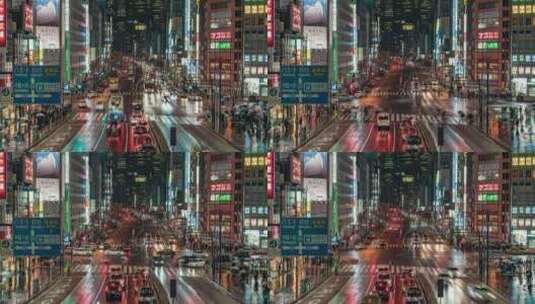 东京日本延时夜景新宿的街道高清在线视频素材下载
